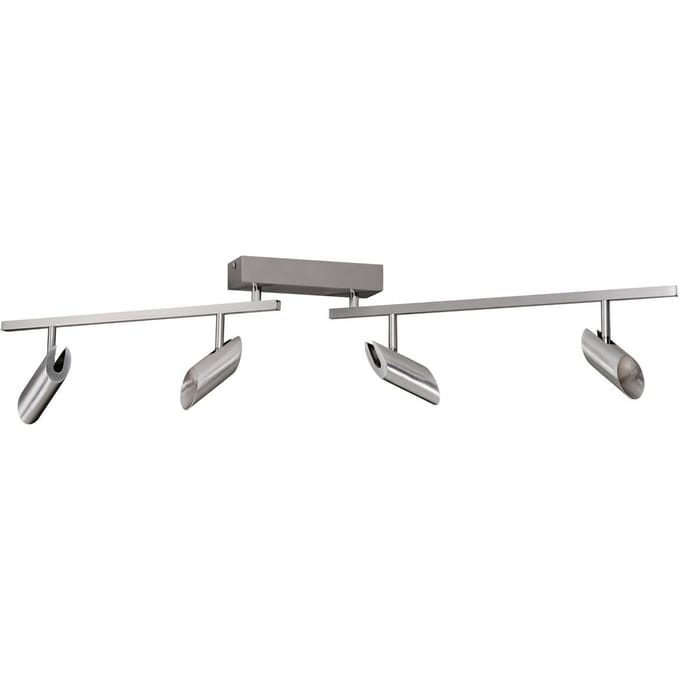 Brilliant LED plafondspot Risell, lengte 104 cm, aluminiumkleurig