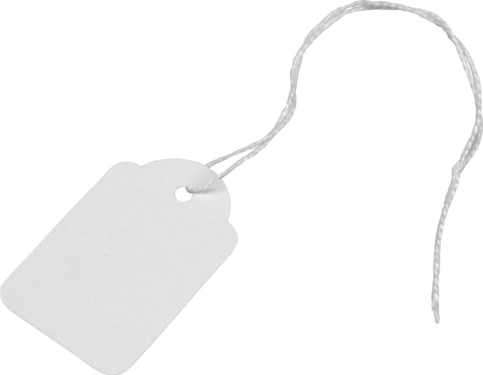 Etiket Hangetiket karton 28x43mm wit (500 stuks)