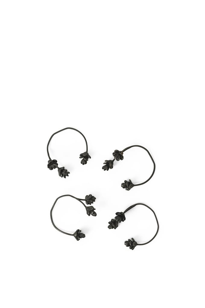 Ferm Living Bos Servetring Set - messing zwart