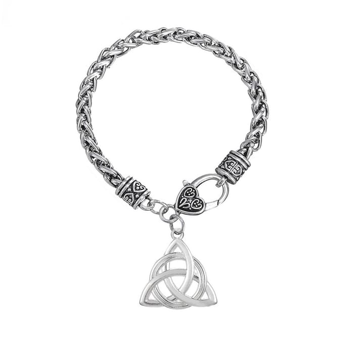 Sorprese armband - Trinity - 20 cm - armband heren - Zilverkleurig - RVS - cadeau - Model B