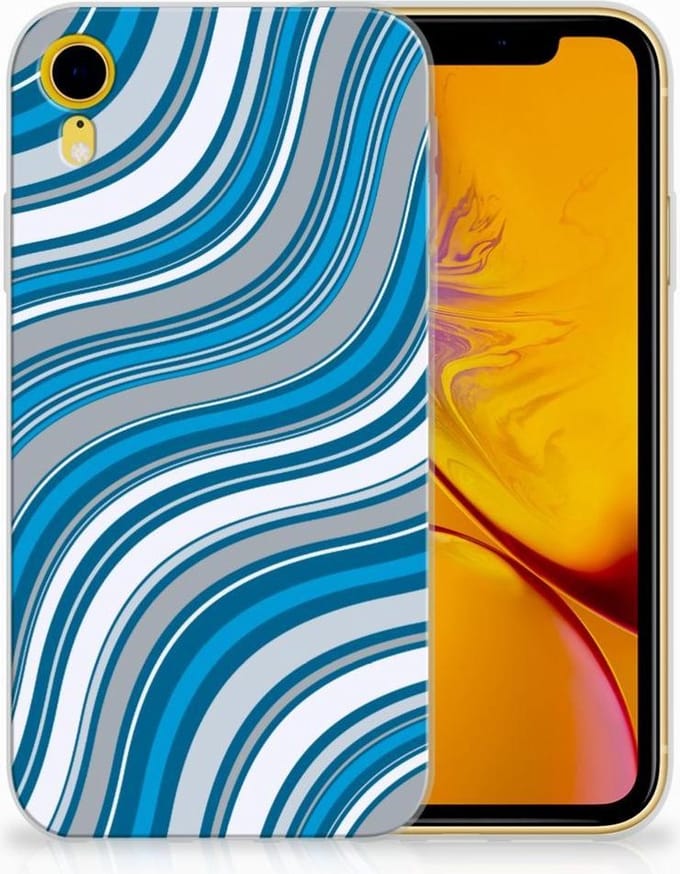 Apple iPhone Xr TPU bumper Waves Blue