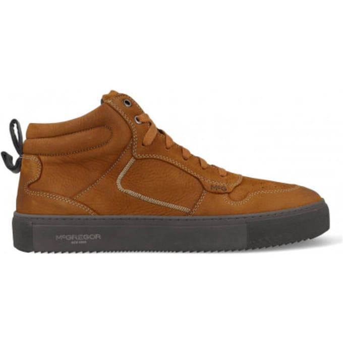 McGregor Heren Sneakers - Bruin - Hoge Sneakers - Leer - Veters