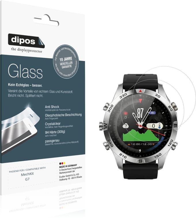 dipos – 2x Pantserfolie geschikt voor MechKit G7 | 9H Screenprotector