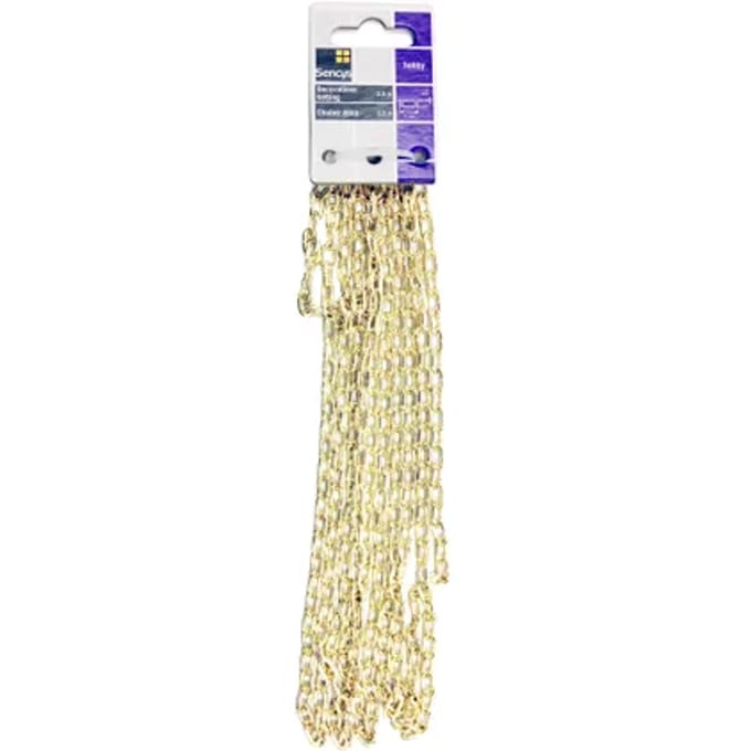 Sencys Decoratieve Ketting Klok - Staal - Messinglook - 1,8mm - 2,5m