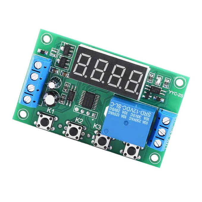 LED-display instelbare timerrelais automatiseringsschakelmodule (12V)