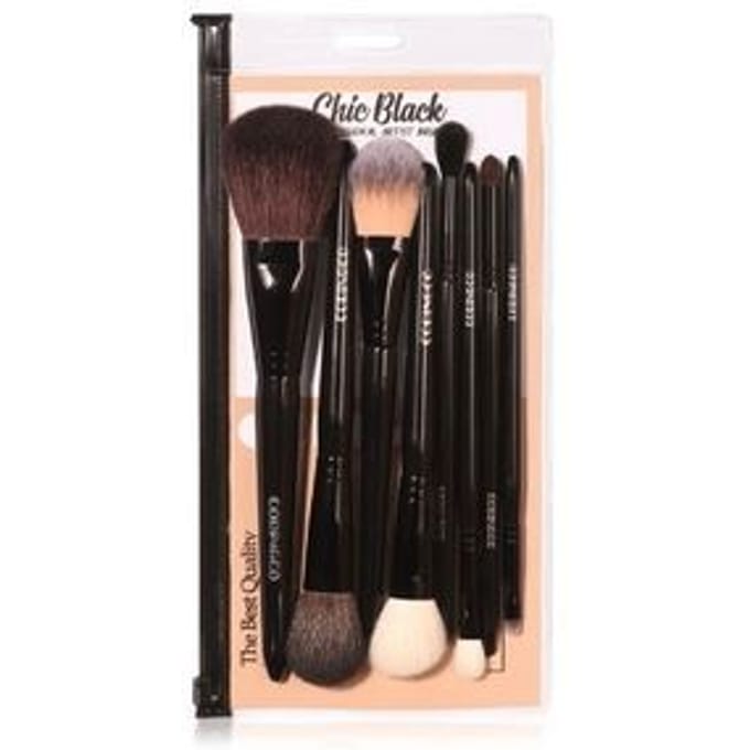 CORINGCO - Chic Black Make Up Brush Set 8 pcs
