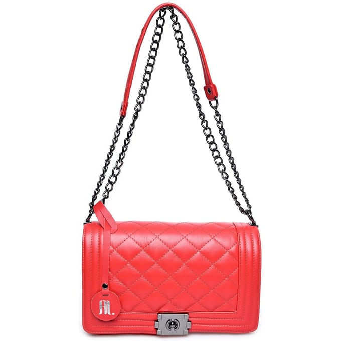 Anna Luchini Rood Rundleer Tas