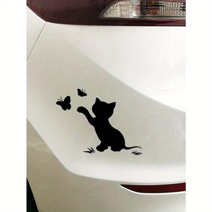1 stuks Kattenpatroon Auto Sticker one-size