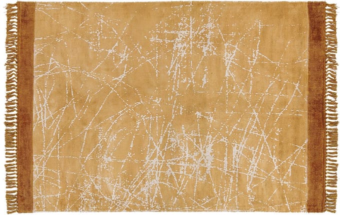 HANLI - Vloerkleed - Oranje - 160 x 230 cm - Viscose