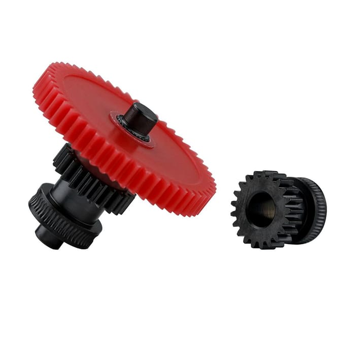 Engrenage d'extrudeuse Compatible avec ELEGOO Neptune 4 Pro Plus Max Acier Trempé Double Engrenage Kit Conception à Axe Unique Précision multicolore