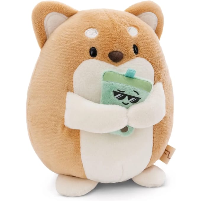 Nici knuffel hond Hiro 16cm bubble tea cadeauverpakking pluche speelgoed.