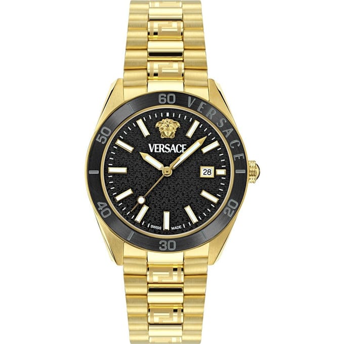 Versace V-Dome VE8E00624 Horloge - Staal - Goudkleurig - Ø 42 mm