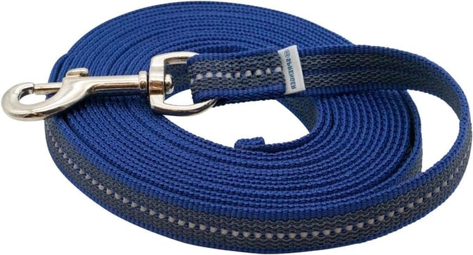 Gummiseerde zoeklijn zonder handlus - blauw, 10 m