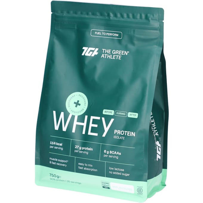 The Green Athlete Whey Protein Isolate Unflavoured 750 Poeder