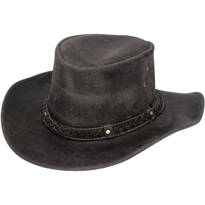 Cowboy Aussie echte lederen Bush-hoed