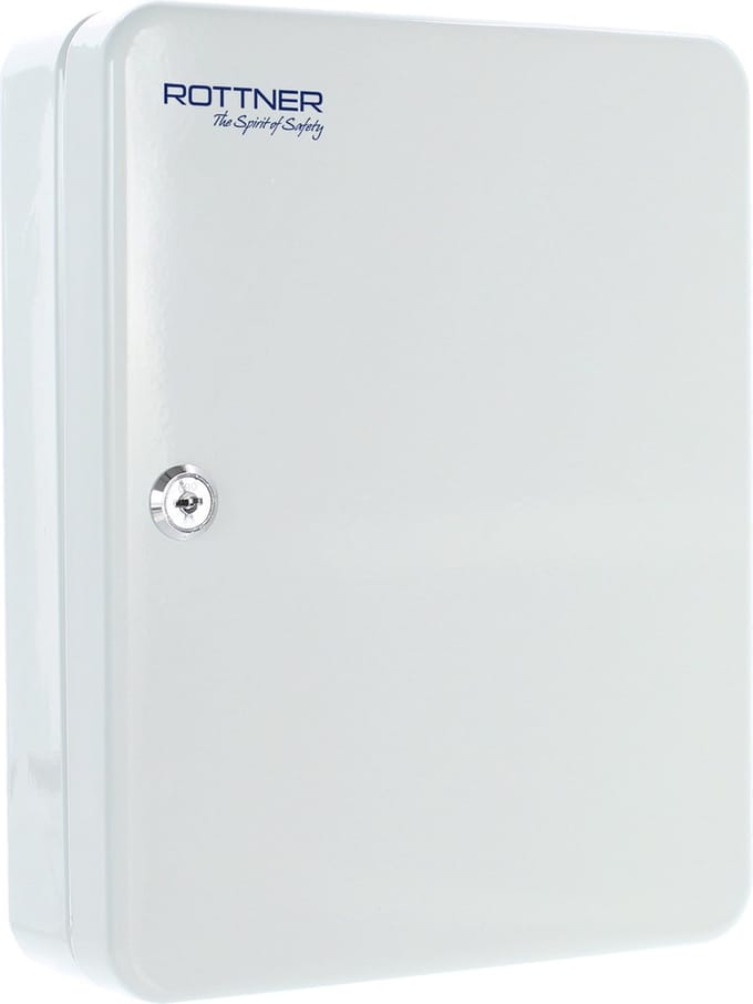 Rottner Sleutelkast Klaus 30 voor 30 sleutels - Wit - Cilinderslot - 30x24,5x8,5 cm