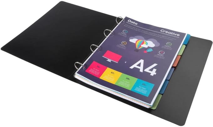 Exacompta 25x FOREVER®PP Tabbladen - 6 tabs - A4 - Geassorteerd - 2706E