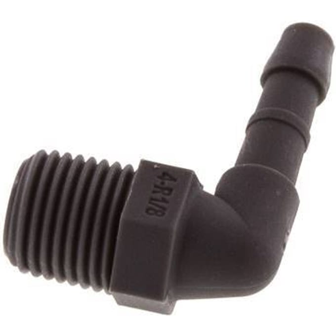 4 mm & R1/8'' PA 6 L-Slangpilaar Met Buitendraad [20 Stuks]