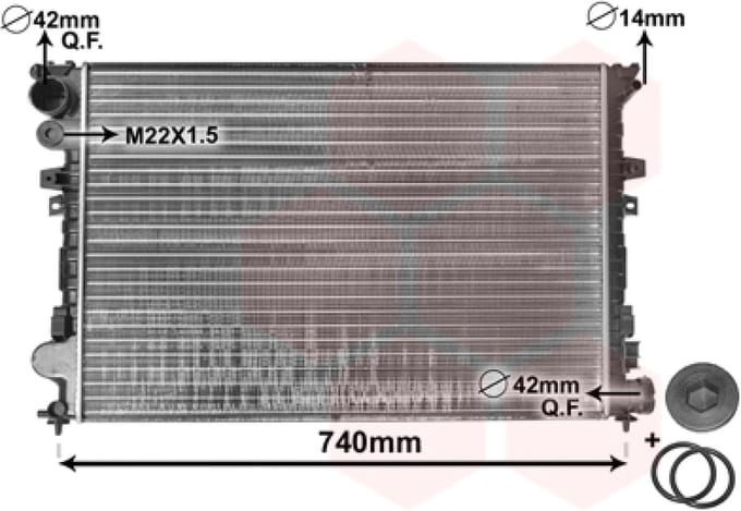 Van Wezel - RADIATOR VOOR CITROEN DISPATCH 1994-2006 00001301Y7