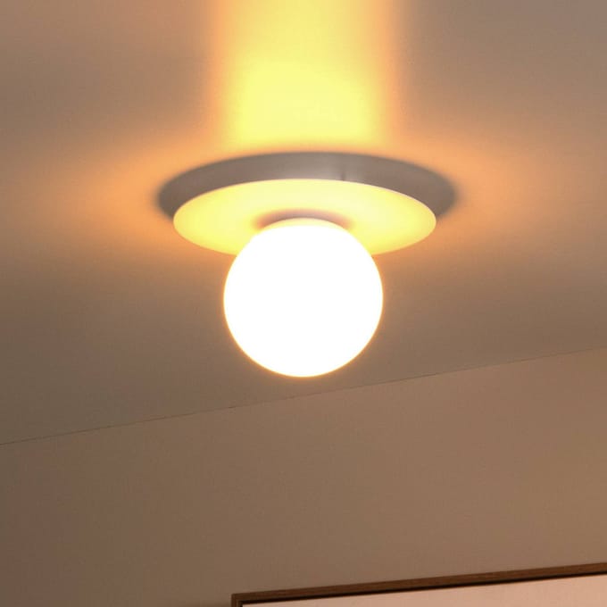 Lucide TRICIA - Plafonnière (Plafondlamp) - Ø 25 cm - 1xE27 - Wit