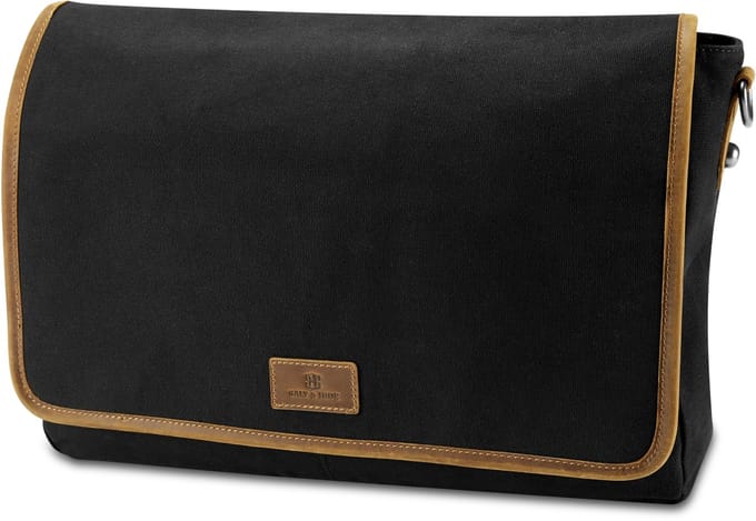 Saul Black & Tan Tarpa Messenger Bag