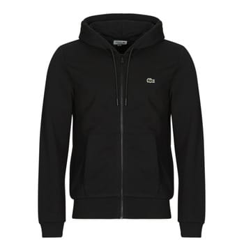 Lacoste heren hoodie sweatsvest - met rits - zwart