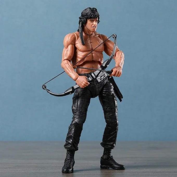Expédition immédiate Rambo Force Of Freedom SDCC Figurine d'Action Limitée NECA | Modèle de Jouet Fait Main Décor gray