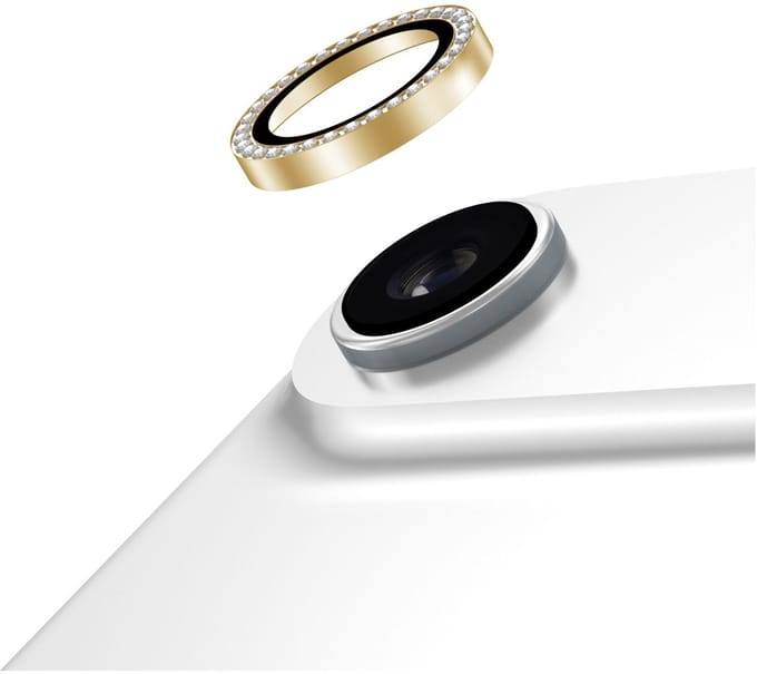 AVY Camera Lens Protector Rings | Geschikt voor Apple iPhone Air | Camera Lens Protector Glas | Schokbestendig | Krasbestendig | met Applicator | Diamant Goud