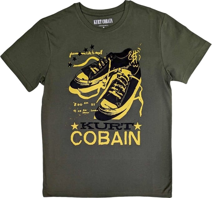 Kurt Cobain - Converse Heren T-shirt - XL - Groen
