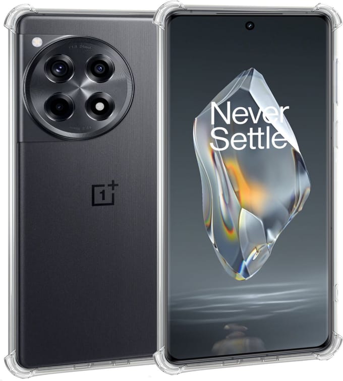Geschikt voor OnePlus 12R - Hoesje - Shock Proof Case – Cover Transparant