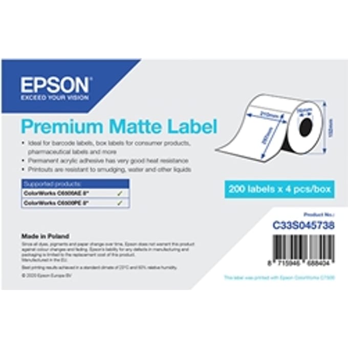 Epson C33S045738 premium matte label 210 x 297 mm (origineel)