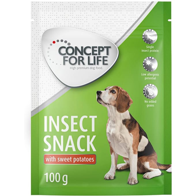 100 g Insect Snack met zoete aardappel Concept for Life Snacks Honden