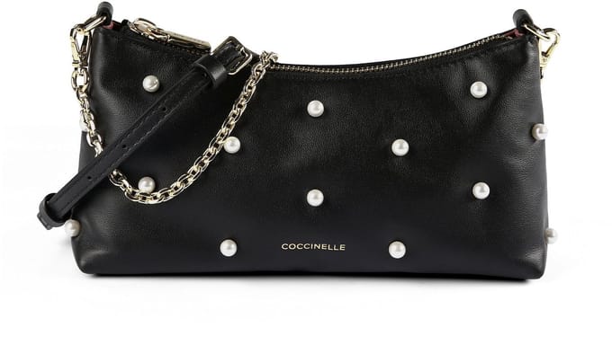 Coccinelle Aura Crossbody tas Leder 22 cm - Dames - noir