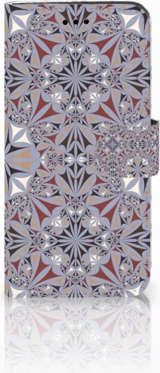 Huawei P10 Lite Bookcase Flower Tiles