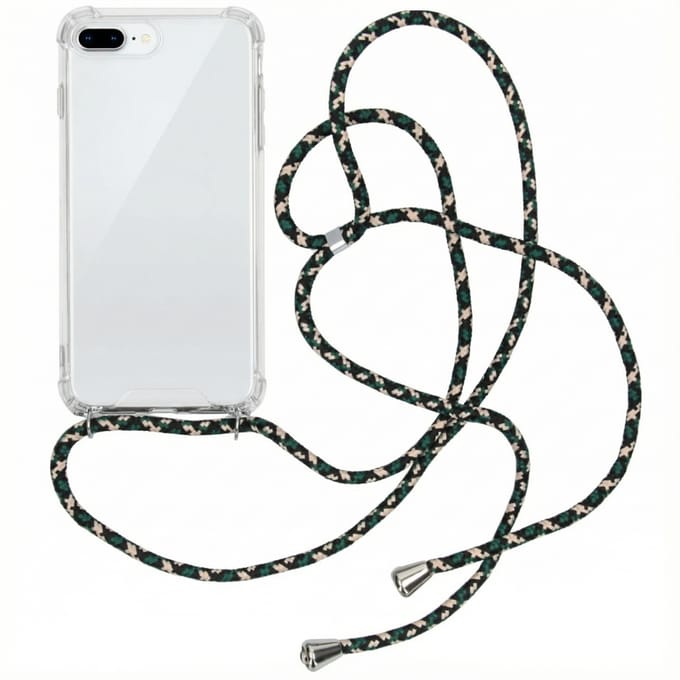 imoshion Hoesje - Geschikt voor Apple iPhone 8 Plus / 7 Plus - Backcover met koord - Green Multi Color