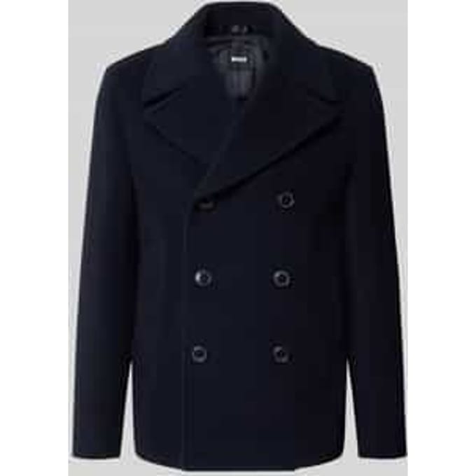 Slim Fit lange jas van wolmix model 'H-Hyde-Peacoat-264'