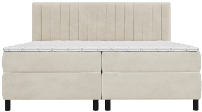Vente-unique Boxspringbed stof beige 2 x 80 x 200 cm