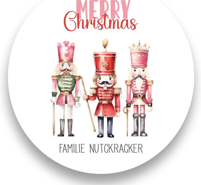 Sluitzegels Kerst met naam - Nutcrackers - Sluitstickers Pimp Studio