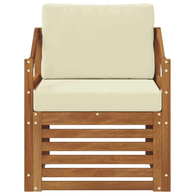 vidaXL - Buiten - bank - set - Massief - Acacia - Hout - en - Polyester