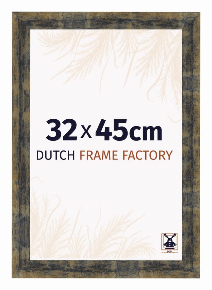 Fotolijst 32x45 cm - MDF - Blauw Goud Gemeleerd - Praag
