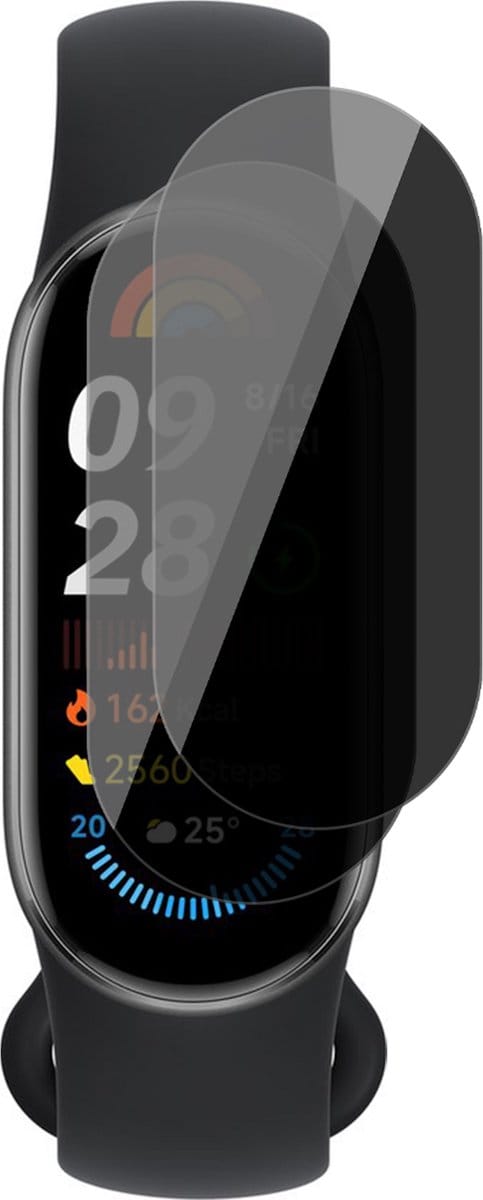 Privacy Screenprotector geschikt voor Xiaomi Band 9 - 2x FlexGuard Screen Protector