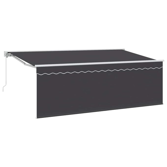 vidaXL - Uitschuifbare - luifel - Antraciet - 400 - x - 200 - cm