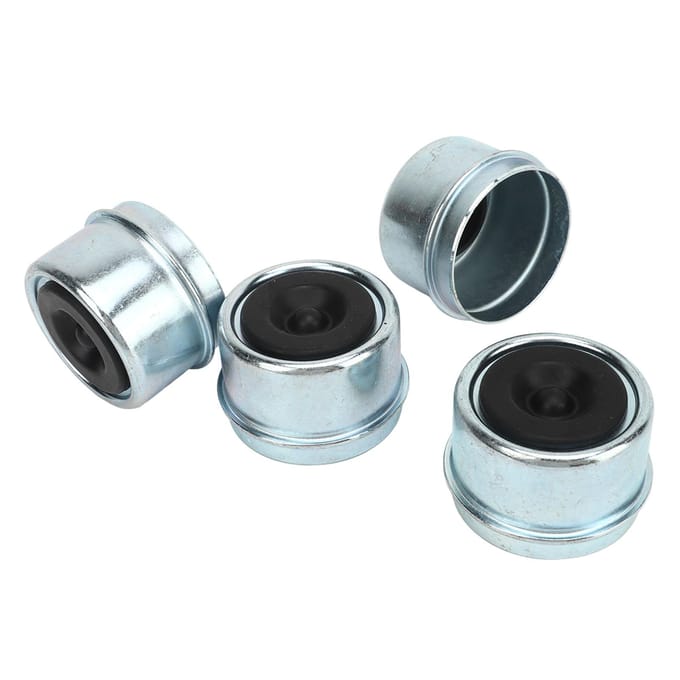 4PCS Cache-poussière de roulement de moyeu de remorque Surface galvanisée Ajustement robuste pour remorque de bateau de 2000 à 3500 livres white
