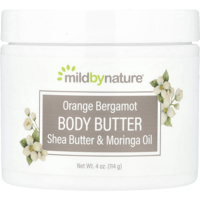 Mild By Nature, Sinaasappel Bergamot Body Butter, 4 fl oz (118 ml) white
