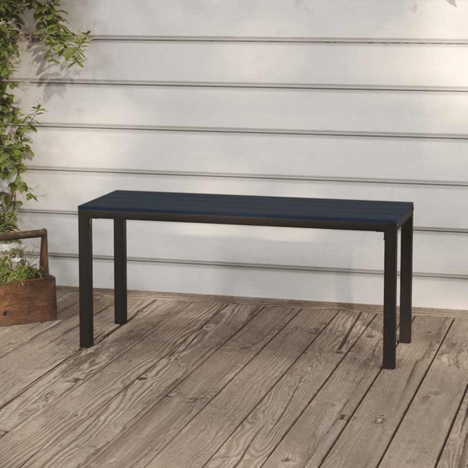 vidaXL - Tuinbank - 110 - cm - staal - en - HKC - zwart