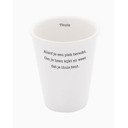 Porseleinen Beker 'Thuis' Set Van 2 - Poëten Aan Tafel - Het Servies - K. Spiering