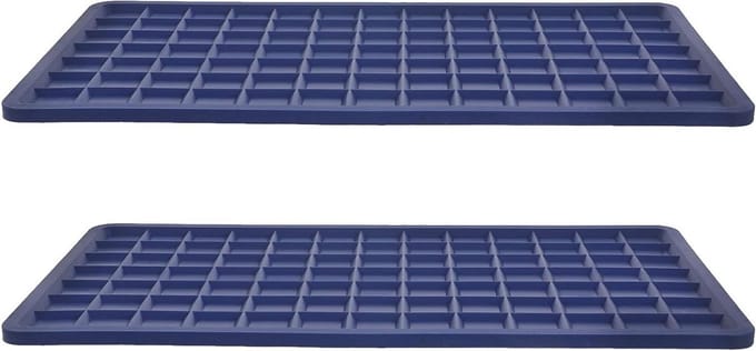 Strijkmat Hittebescherming - Strijkplank Mat - Veilig Strijken - Snelle Koeling - 24x13.5 cm - Blauw