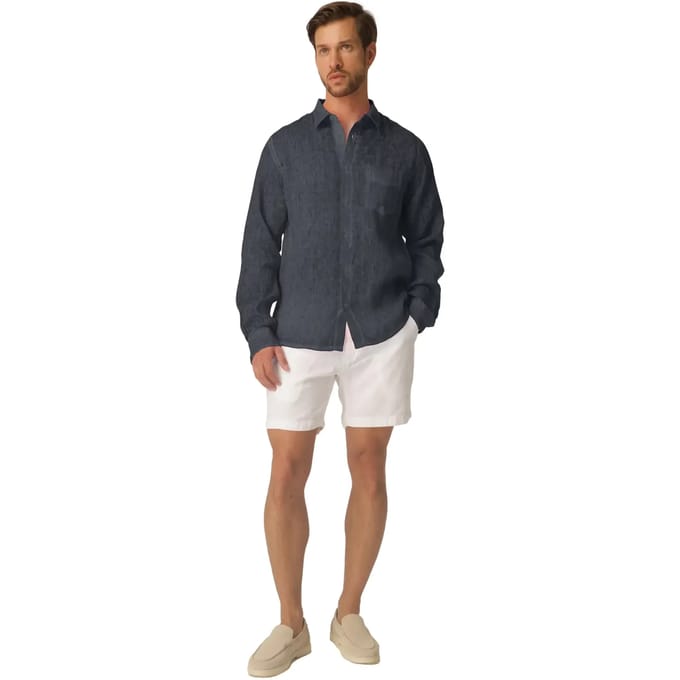Shirt met lange mouwen Haris Cotton Front Pocket