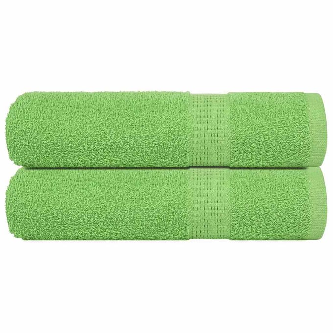 vidaXL - Douchehanddoeken - FROGN - 2 - st - 70x140 - cm - 360 - g/m² - appelgroen