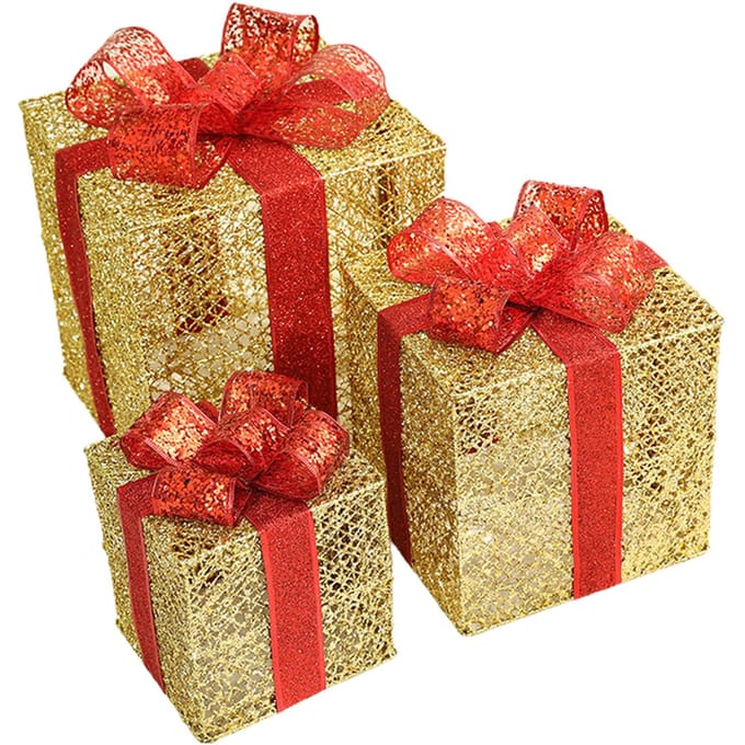 Kerstdoos Goud Stevig Multifunctioneel Uitstekende Afwerking Kerstdoos Ornamenten Voor Winkels